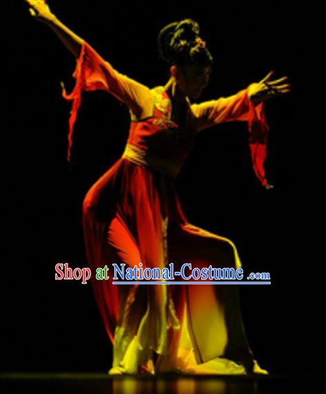 Traditional Chinese Classical Dance Costume, China Folk Dance Umbrella Dance Clothing for Women