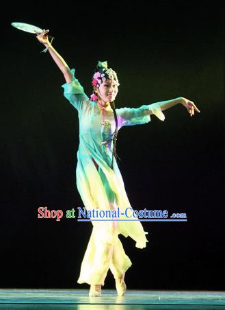 Chinese Traditional Folk Dance Costume Classical Dance Ethnic Dress, China Nationality Stage Performance Clothing for Women