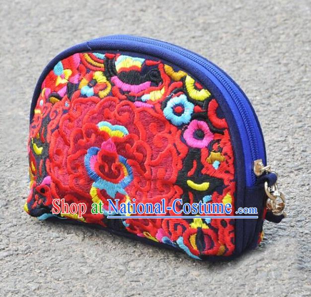 Chinese Traditional Embroidery Craft Embroidered Coin Purse Handmade Handbag for Women