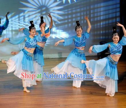 Traditional Chinese Ancient Dance Costume, China Folk Dance Classical Dance Dress for Women