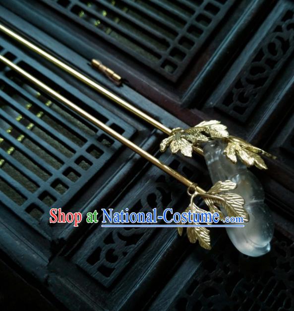 Chinese Traditional Ancient Hair Accessories Classical Brass Hanfu Hairpins for Women