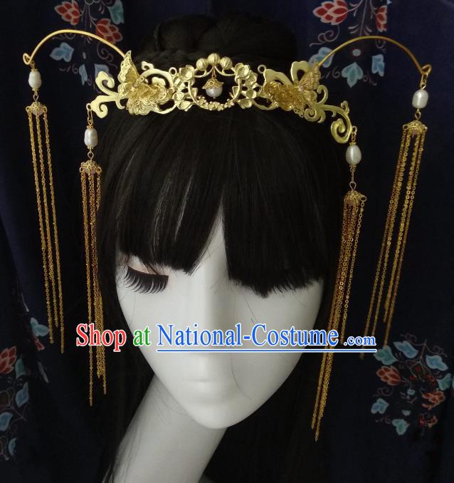 Chinese Traditional Ancient Hair Accessories Classical Phoenix Coronet Hanfu Hairpins for Women