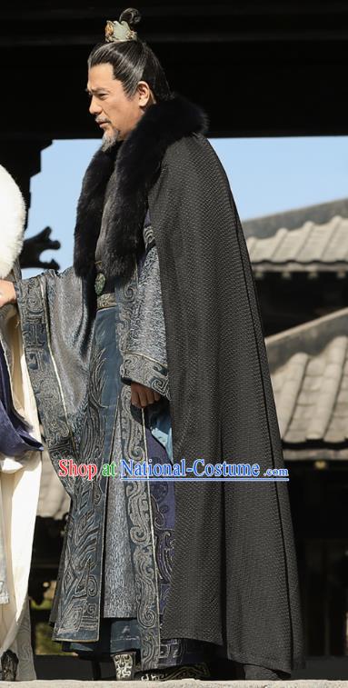 Nirvana in Fire II Chinese Ancient General Hanfu Military Officer Xiao Tingsheng Embroidered Historical Costumes for Men