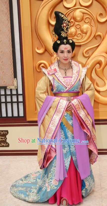 Chinese Ancient Palace Princess Hanfu Dress Tang Dynasty Princess Taiping Embroidered Historical Costumes for Women