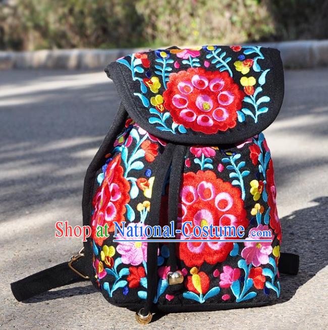 Chinese Traditional Embroidery Craft Embroidered Flowers Bags Handmade Handbag for Women