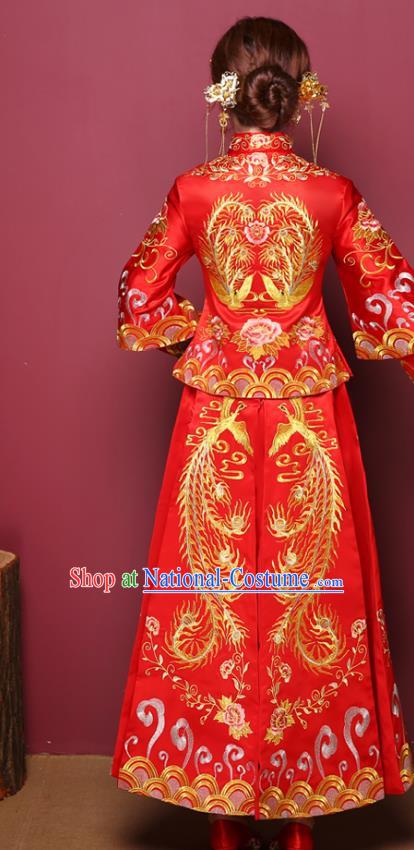 Traditional Chinese Wedding Costumes Traditional Xiuhe Suits Ancient Chinese bridal Full Dress