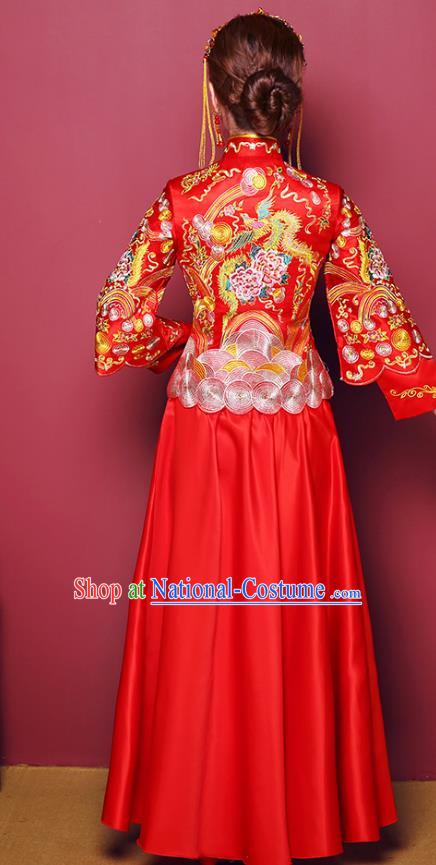 Traditional Chinese Wedding Costumes Traditional Xiuhe Suits Ancient Chinese bridal Full Dress