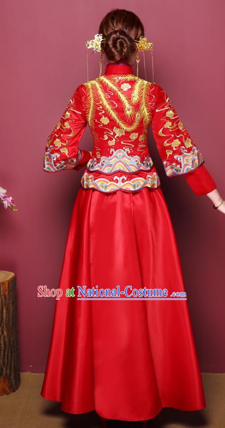 Traditional Chinese Wedding Costumes Traditional Xiuhe Suits Ancient Chinese bridal Full Dress