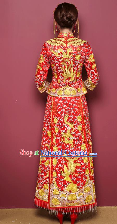 Traditional Chinese Wedding Costumes Traditional Xiuhe Suits Ancient Chinese bridal Full Dress