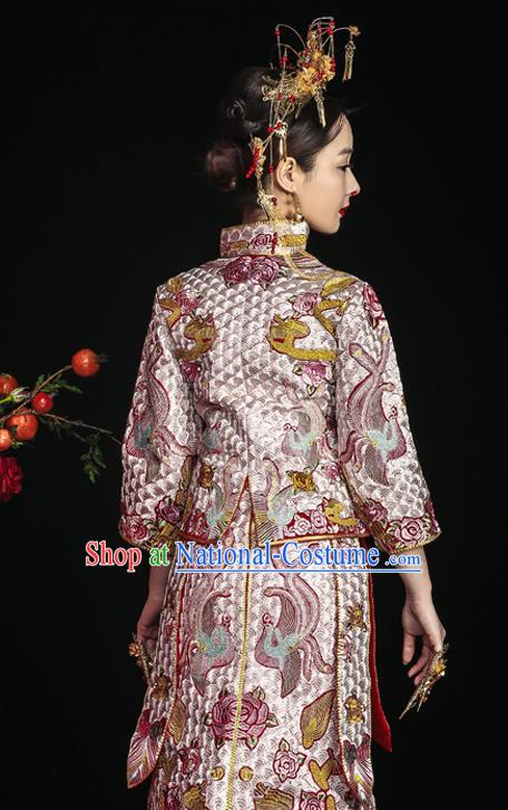 Traditional Chinese Wedding Costumes Traditional Xiuhe Suits Ancient Chinese bridal Full Dress