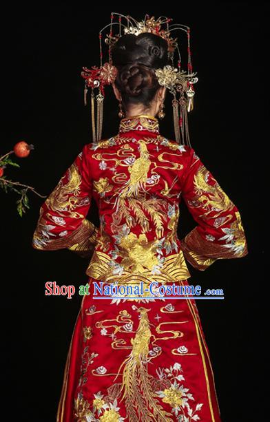 Traditional Chinese Wedding Costumes Traditional Xiuhe Suits Ancient Chinese bridal Full Dress