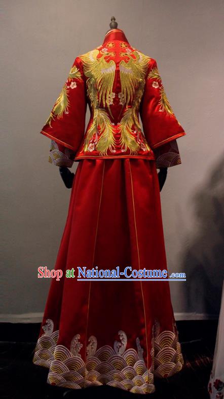 Traditional Chinese Wedding Costumes Traditional Xiuhe Suits Ancient Chinese bridal Full Dress