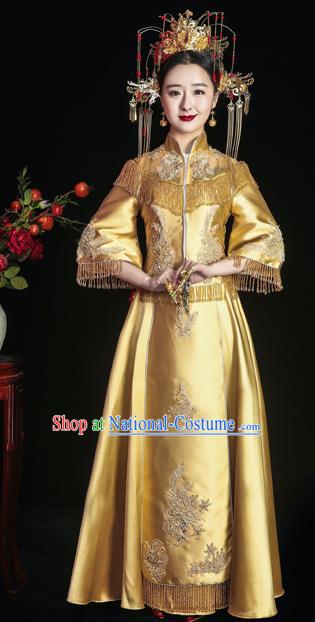 Traditional Chinese Wedding Costumes Traditional Xiuhe Suits Ancient Chinese bridal Full Dress