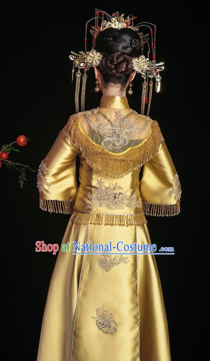 Traditional Chinese Wedding Costumes Traditional Xiuhe Suits Ancient Chinese bridal Full Dress