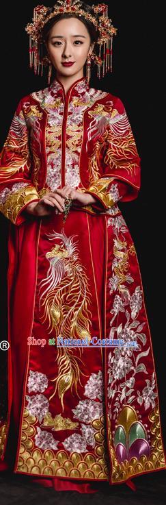 Traditional Chinese Wedding Costumes Traditional Xiuhe Suits Ancient Chinese bridal Full Dress