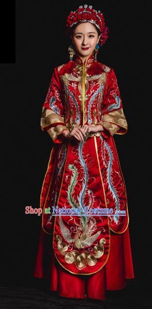 Traditional Chinese Wedding Costumes Traditional Xiuhe Suits Ancient Chinese bridal Full Dress