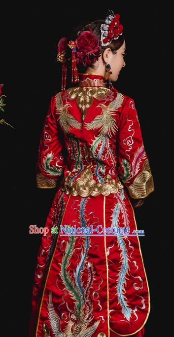 Traditional Chinese Wedding Costumes Traditional Xiuhe Suits Ancient Chinese bridal Full Dress