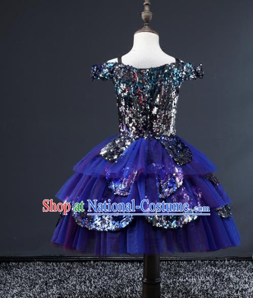 Top Grade Stage Performance Catwalks Costumes Children Halloween Cosplay Princess Full Dress Chorus Modern Fancywork Clothing