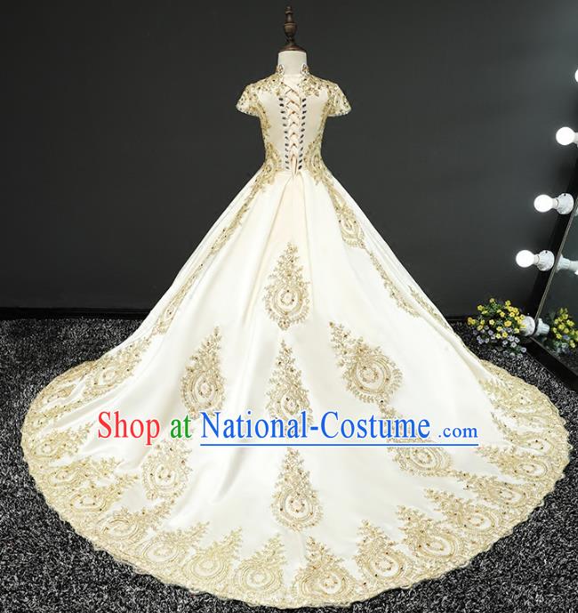 Top Grade Stage Performance Catwalks Costumes Children Halloween Cosplay Princess Full Dress Chorus Modern Fancywork Clothing