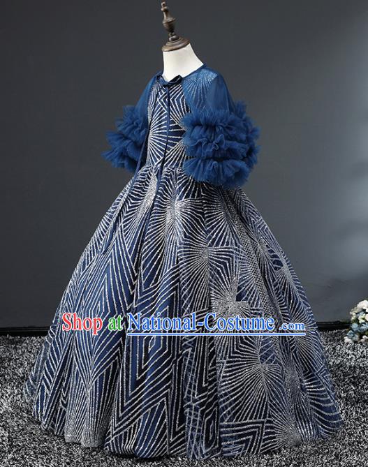 Top Grade Stage Performance Catwalks Costumes Children Halloween Cosplay Princess Full Dress Chorus Modern Fancywork Clothing