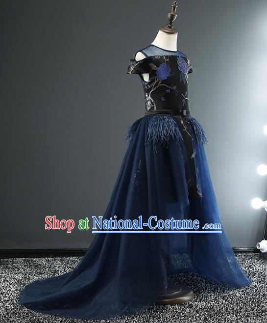 Top Grade Stage Performance Catwalks Costumes Children Halloween Cosplay Princess Full Dress Chorus Modern Fancywork Clothing