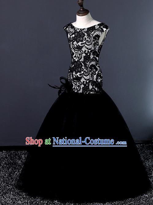 Top Grade Stage Performance Catwalks Costumes Children Halloween Cosplay Princess Full Dress Chorus Modern Fancywork Clothing