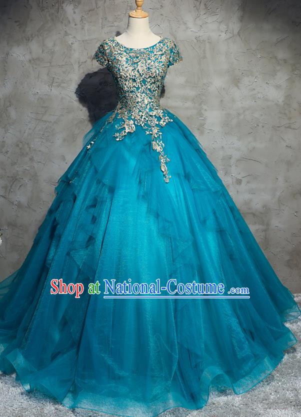 Top Grade Stage Performance Catwalks Costumes Wedding Dress Princess Full Dress Chorus Modern Fancywork Clothing