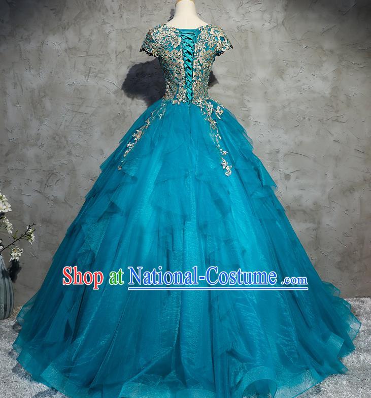 Top Grade Stage Performance Catwalks Costumes Wedding Dress Princess Full Dress Chorus Modern Fancywork Clothing