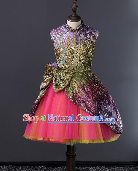 Top Grade Stage Performance Catwalks Costumes Children Halloween Cosplay Princess Full Dress Chorus Modern Fancywork Clothing