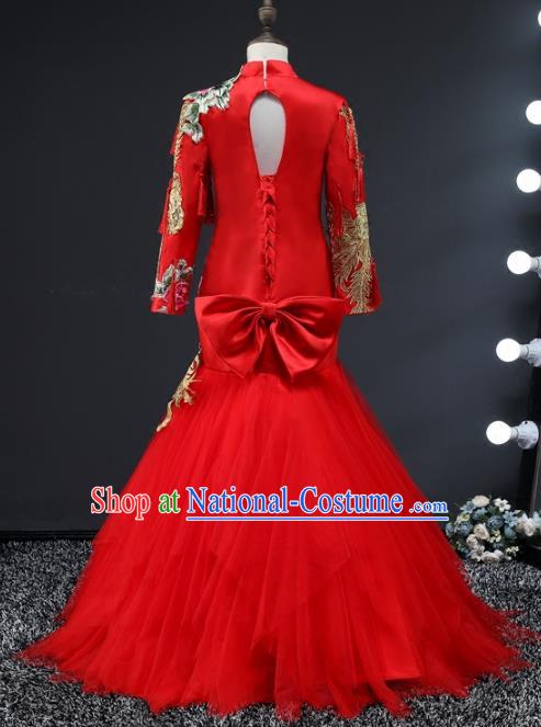 Top Grade Stage Performance Catwalks Costumes Children Halloween Cosplay Princess Full Dress Chorus Modern Fancywork Clothing