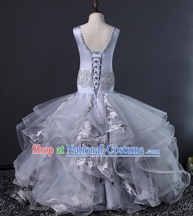 Top Grade Stage Performance Catwalks Costumes Children Halloween Cosplay Princess Full Dress Chorus Modern Fancywork Clothing