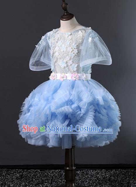 Top Grade Stage Performance Catwalks Costumes Children Halloween Cosplay Princess Full Dress Chorus Modern Fancywork Clothing