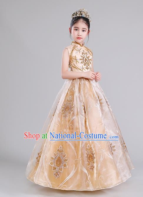 Top Grade Stage Performance Catwalks Costumes Children Halloween Cosplay Princess Full Dress Chorus Modern Fancywork Clothing