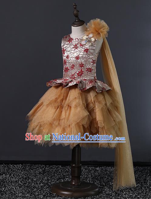 Top Grade Stage Performance Catwalks Costumes Children Halloween Cosplay Princess Full Dress Chorus Modern Fancywork Clothing