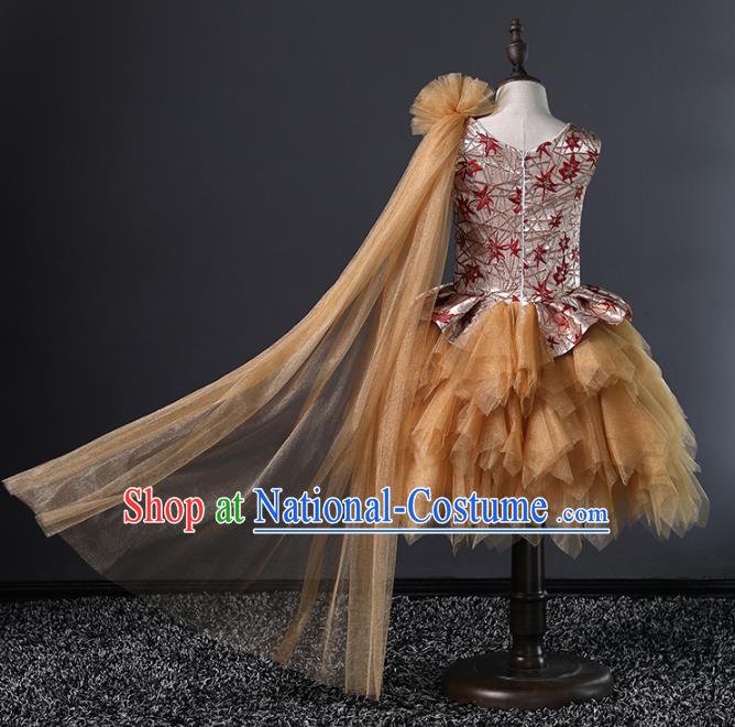 Top Grade Stage Performance Catwalks Costumes Children Halloween Cosplay Princess Full Dress Chorus Modern Fancywork Clothing