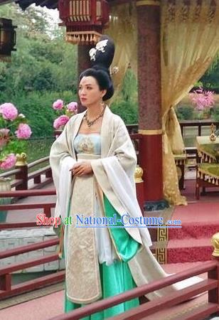 Chinese Tang Dynasty Princess Taiping Hanfu Dress Ancient Court Lady Embroidered Costumes for Women