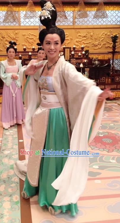 Chinese Ancient Palace Lady Hanfu Tang Dynasty Imperial Concubine Queen Embroidered Historical Costumes for Women