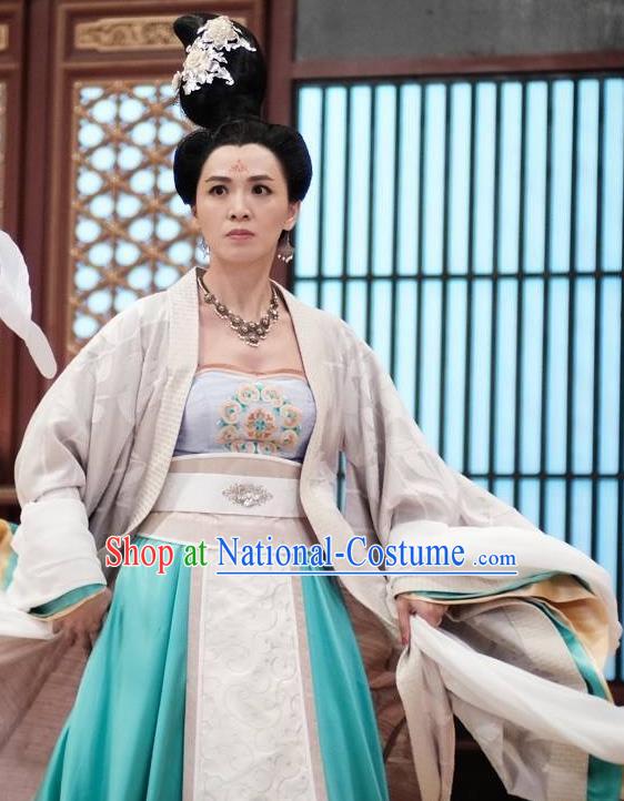 Chinese Ancient Palace Lady Hanfu Tang Dynasty Imperial Concubine Queen Embroidered Historical Costumes for Women