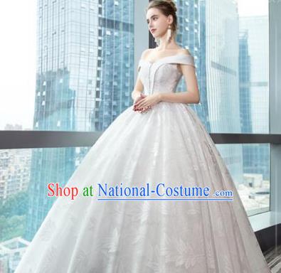 Top Grade Stage Performance Catwalks Costumes Wedding Dress Princess Full Dress Chorus Modern Fancywork Clothing