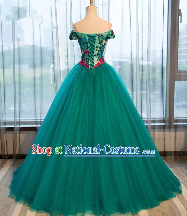 Top Grade Stage Performance Catwalks Costumes Wedding Dress Princess Full Dress Chorus Modern Fancywork Clothing