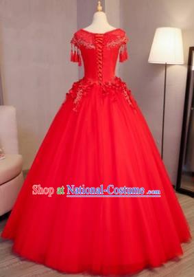 Top Grade Stage Performance Catwalks Costumes Wedding Dress Princess Full Dress Chorus Modern Fancywork Clothing