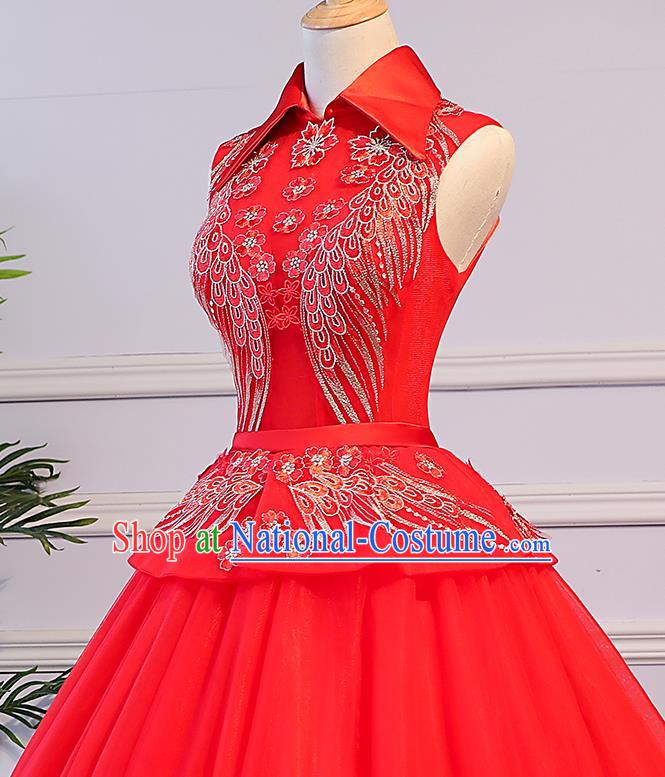 Top Grade Stage Performance Catwalks Costumes Wedding Dress Princess Full Dress Chorus Modern Fancywork Clothing