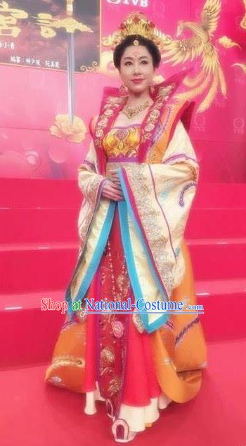 Chinese Tang Dynasty Palace Queen Hanfu Dress Ancient Empress Embroidered Costumes for Women