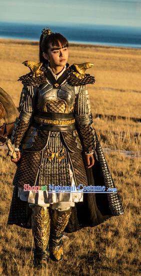 Tribes and Empires Storm of Prophecy Chinese Ancient Swordswoman Costumes Female General Body Armour for Women