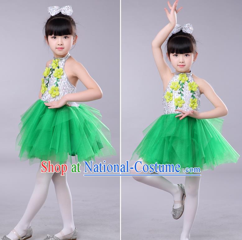 Children Stage Performance Costume Catwalks Folk Dance Clothing Classical Dance Dress