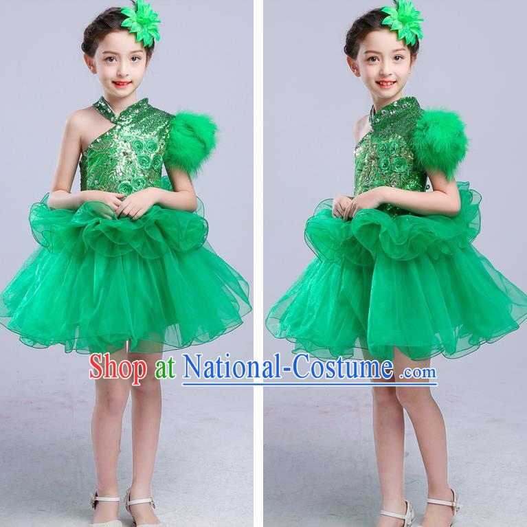 Children Stage Performance Costume Catwalks Folk Dance Clothing Classical Dance Dress