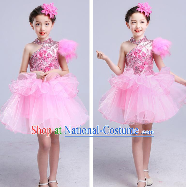 Children Stage Performance Costume Catwalks Folk Dance Clothing Classical Dance Dress