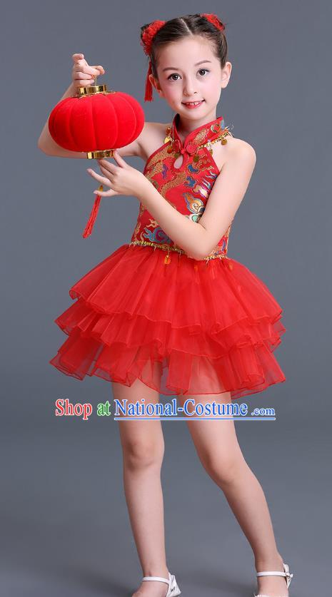 Children Stage Performance Costume Catwalks Folk Dance Clothing Classical Dance Dress