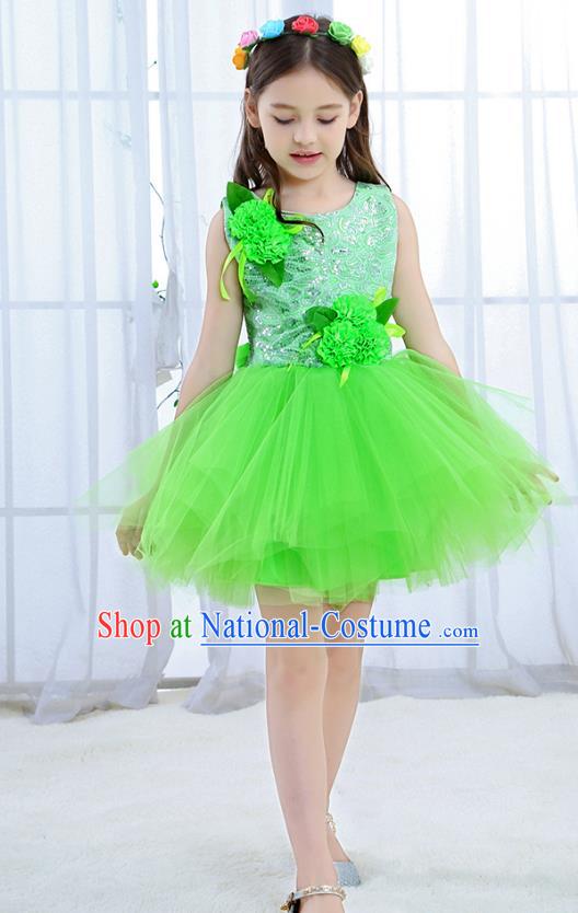 Children Stage Performance Costume Catwalks Folk Dance Clothing Classical Dance Dress