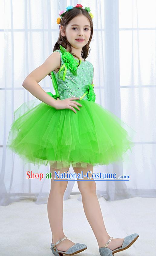 Children Stage Performance Costume Catwalks Folk Dance Clothing Classical Dance Dress